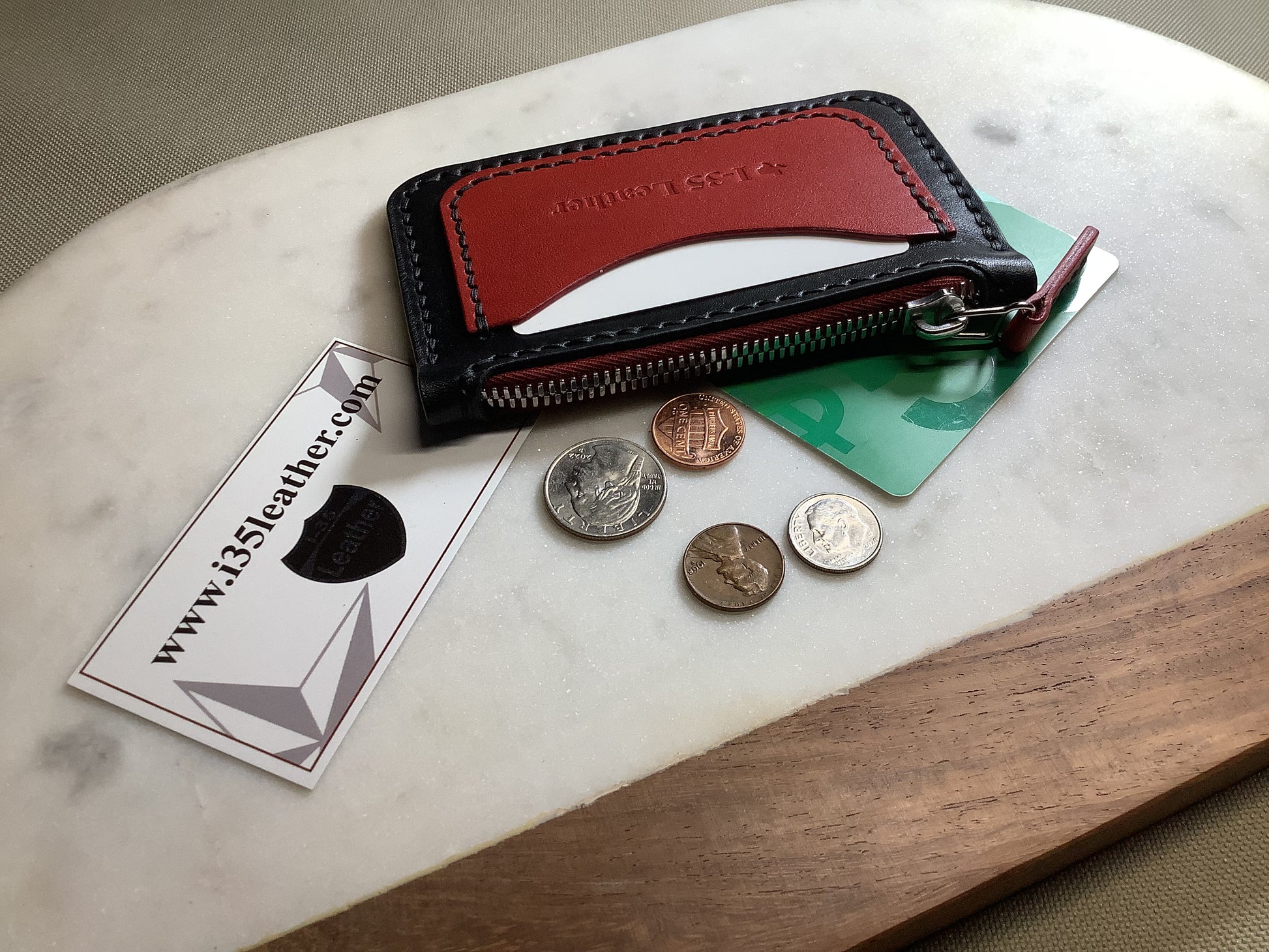 Zipper Pouch Wallet - No. 2 - I-35 Leather