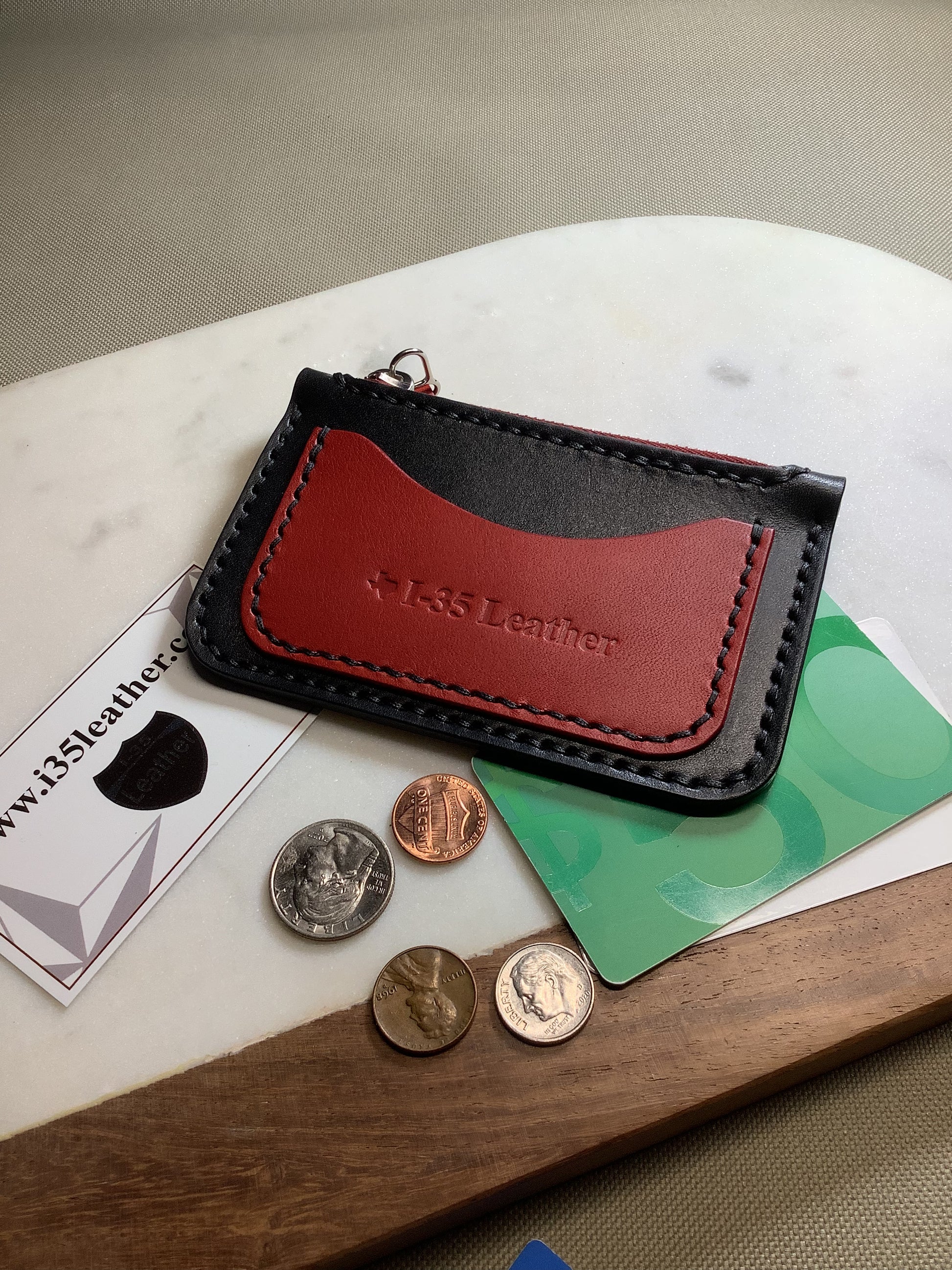 Zipper Pouch Wallet - No. 2 - I-35 Leather