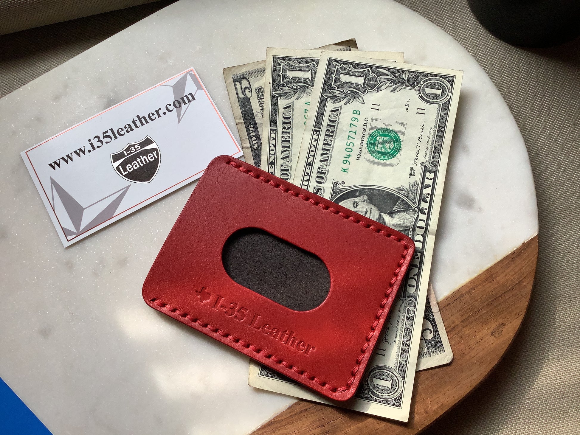 Duo Minimalist Wallet - I-35 Leather