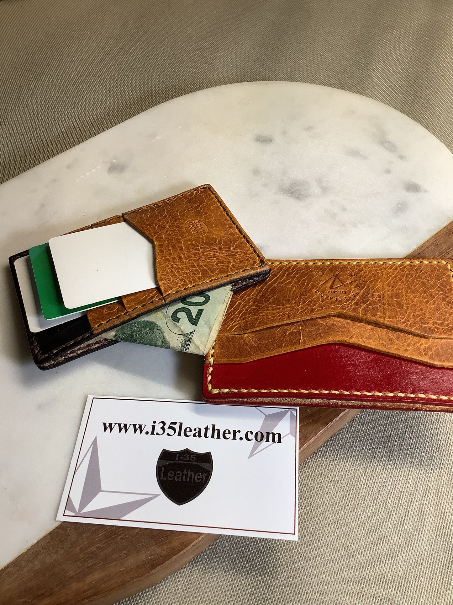 I-35 Leather - Minimalist Wallet - Multiangle