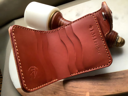 I-35 Leather - Bifold Snap Wallet - Natural Python Embossed Leather