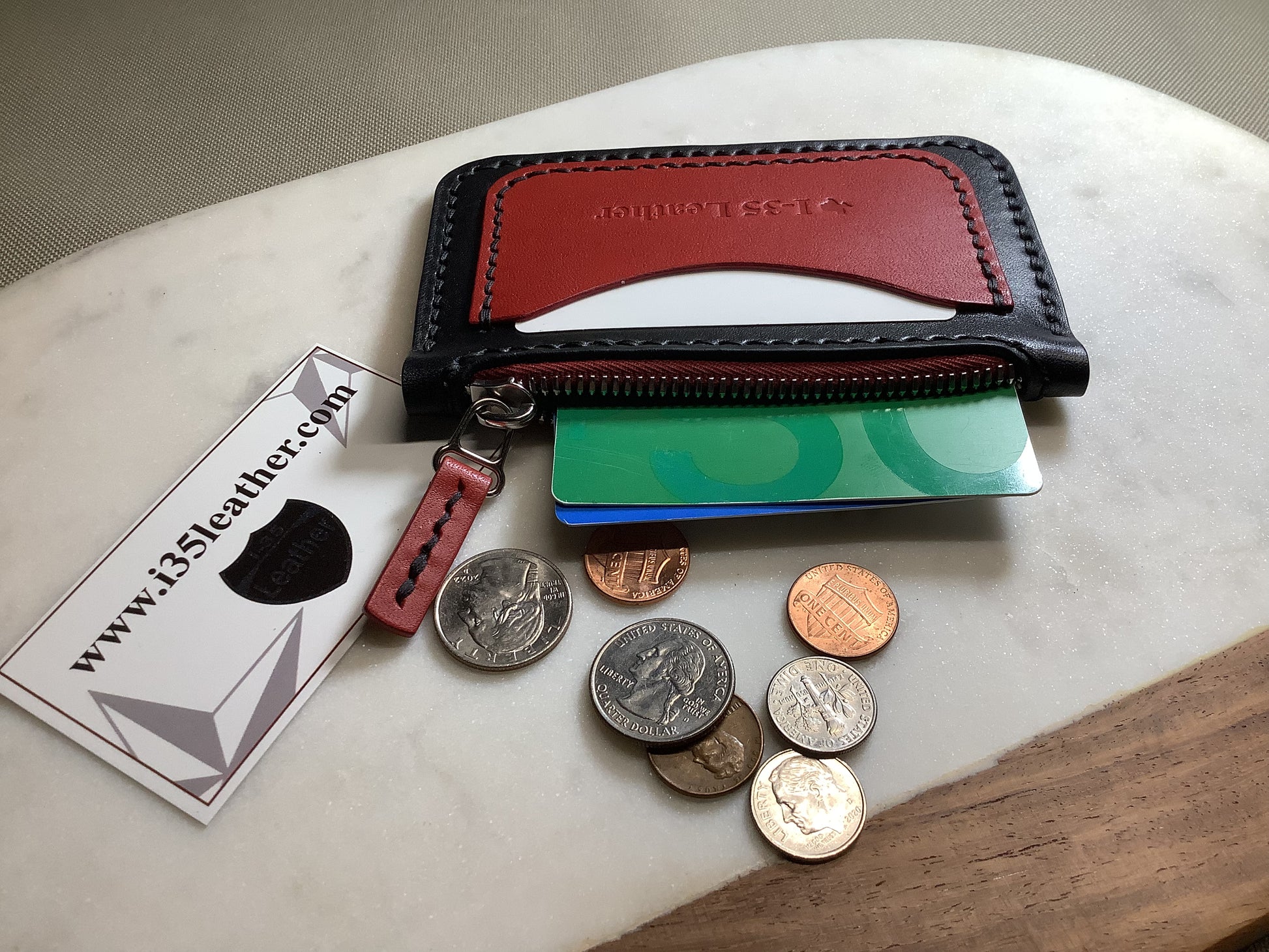 Zipper Pouch Wallet - No. 2 - I-35 Leather