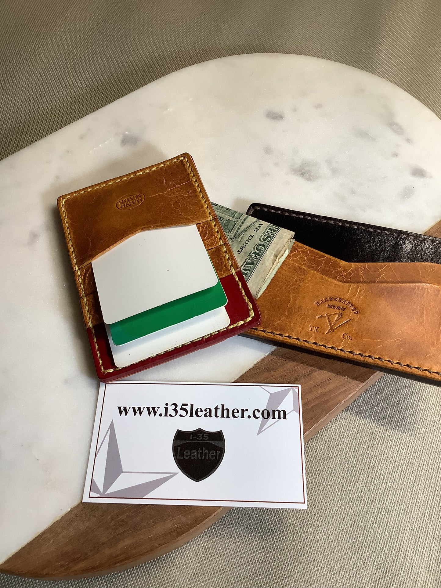 I-35 Leather - Minimalist Wallet - Multiangle