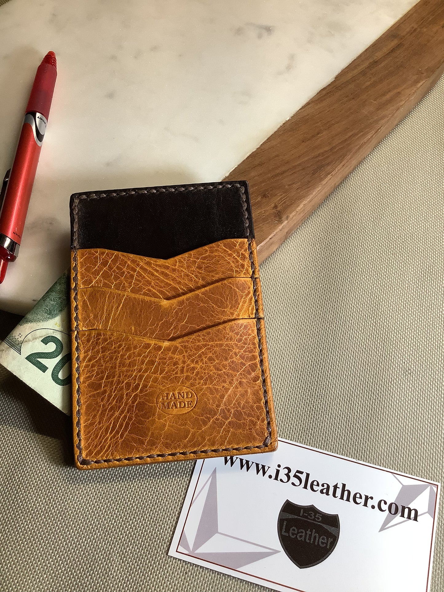 I-35 Leather - Minimalist Wallet - Multiangle