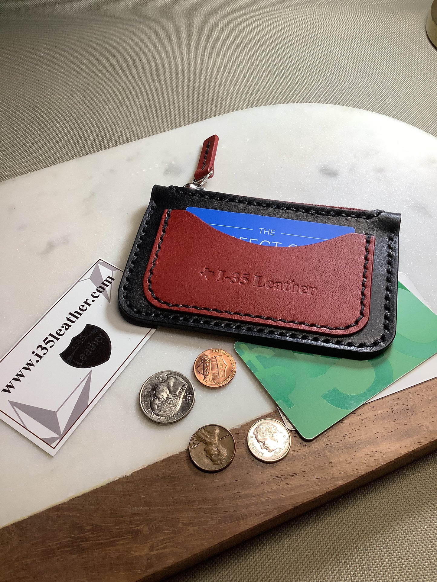 Zipper Pouch Wallet - No. 2 - I-35 Leather