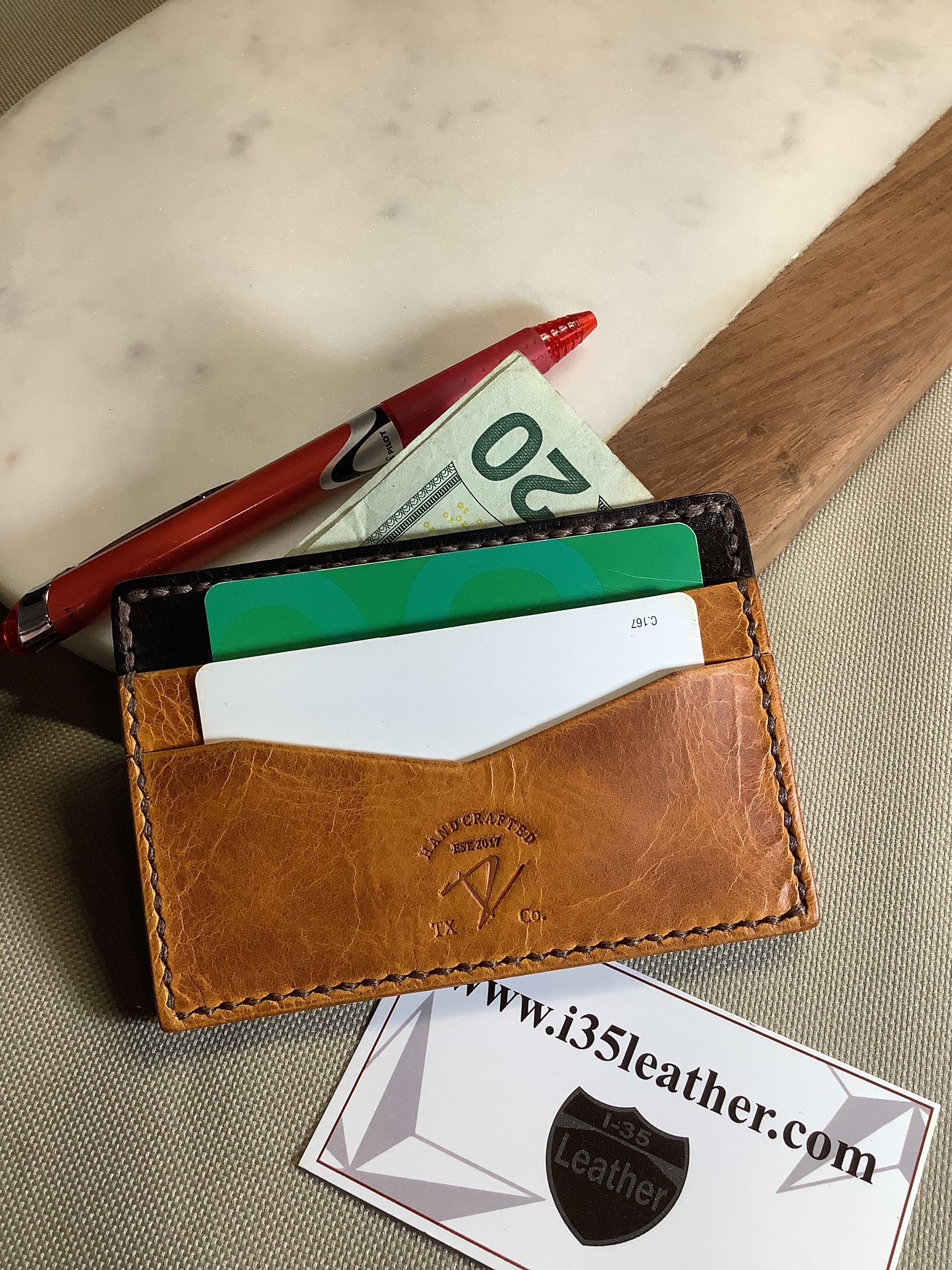 I-35 Leather - Minimalist Wallet - Multiangle