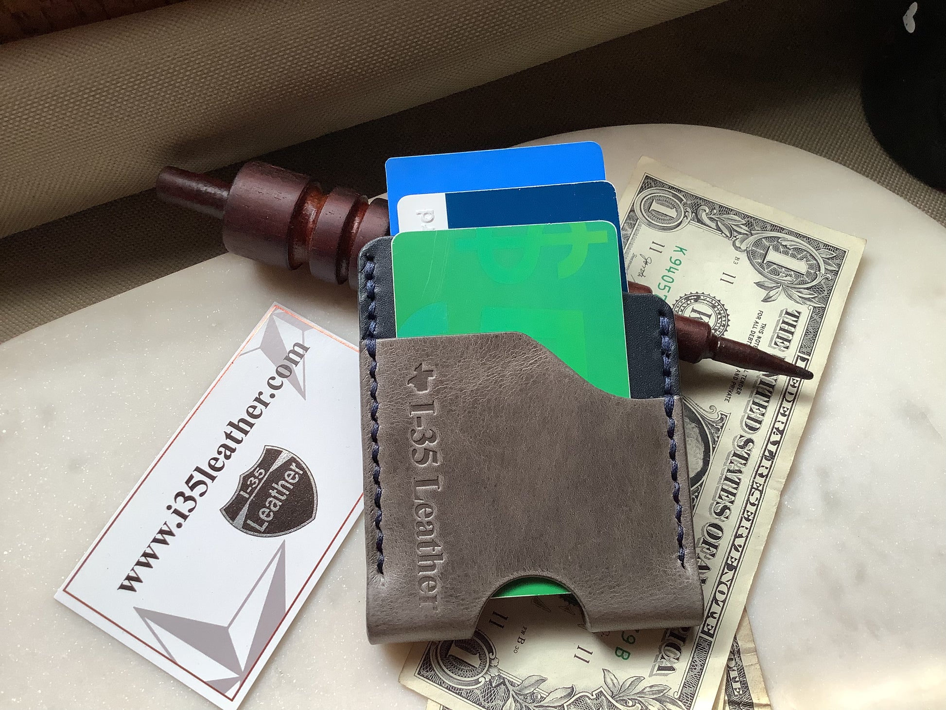 Triad Minimalist Wallet - I-35 Leather